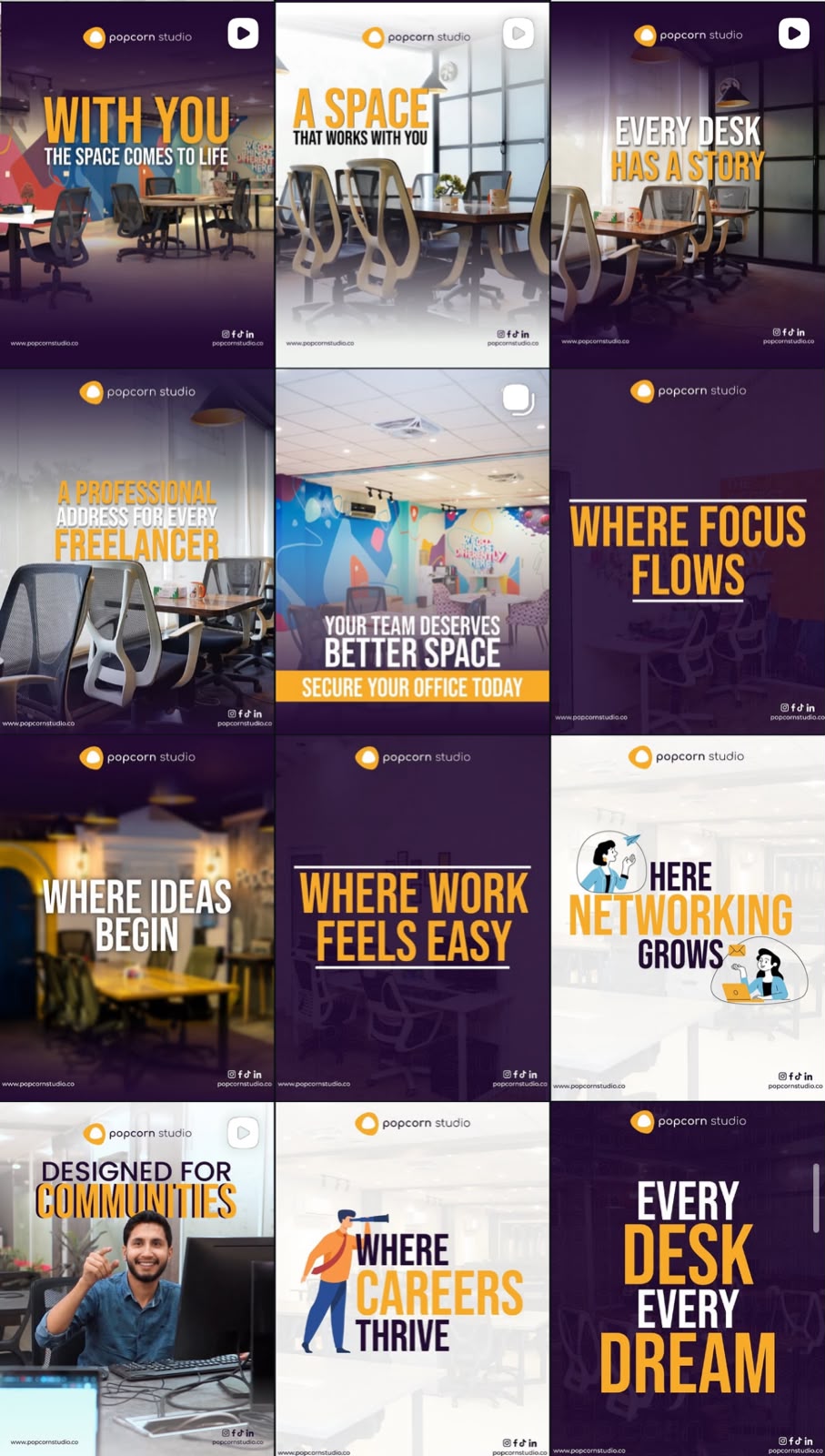 Popcorn Studio content board